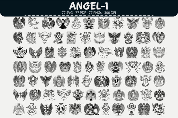 Angel Clipart Bundle: 77 Designs