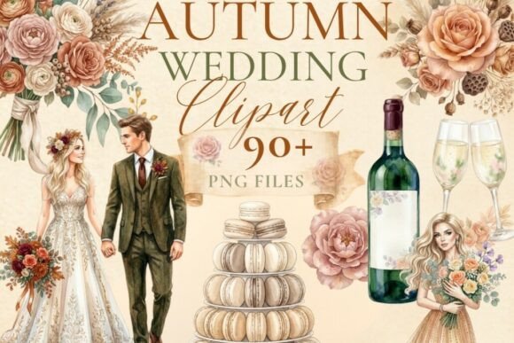 Autumn Wedding Clipart PNG Bundle Guide