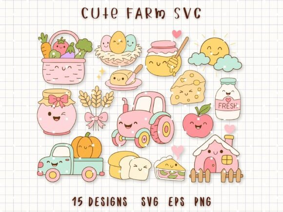 Bringing Cozy Farmhouse Charm to Life with Cute Farm SVG Clipart