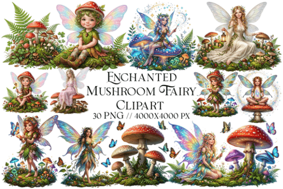 Enchanted Mushroom Fairy Clipart: Bringing Whimsy to Your Creative Projects