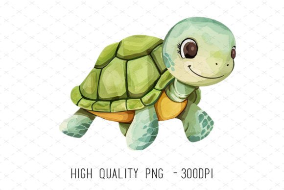 Evaluating Cute Turtle Watercolor Baby Clipart PNG for Creative Projects
