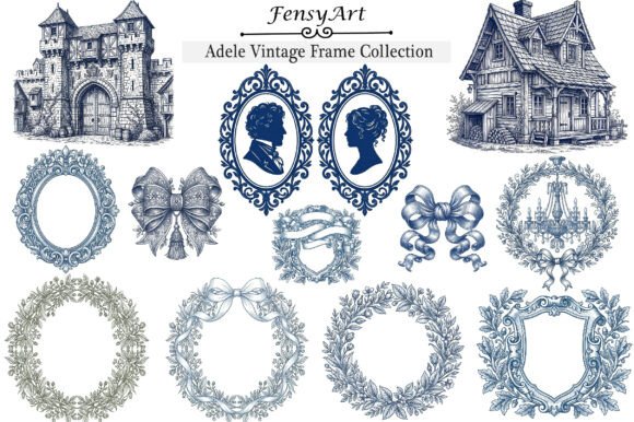 Evaluating the Adele Vintage Frame Collection for Digital and Print Projects