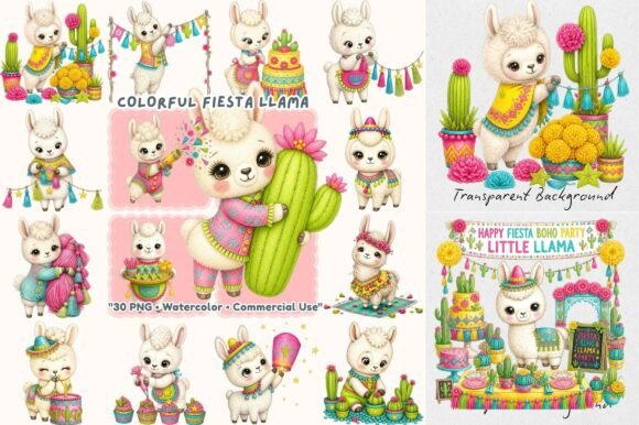 Fiesta Boho Llama Watercolor Clipart: A Guide to Vibrant, High-Quality Design Assets