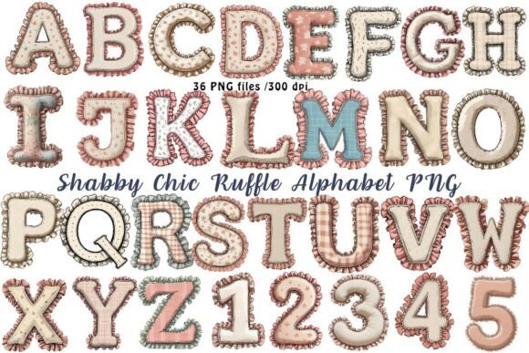 Shabby Chic Ruffle Alphabet PNG Bundle: A Practical Guide for Creators