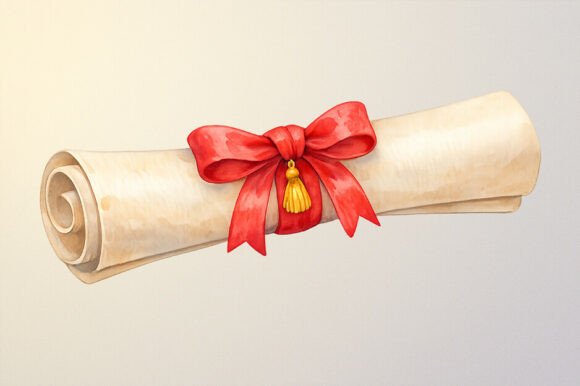 Strategic Visual Assets: Leveraging Graduation Diploma Scroll PNG Clipart for Brand and Educational Impact