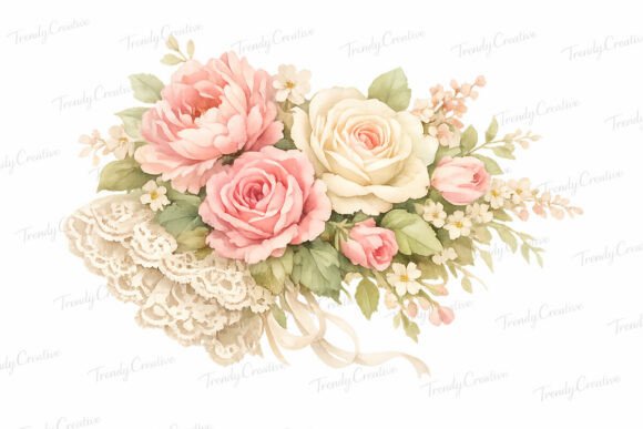 Victorian Floral Bouquet PNG Clipart